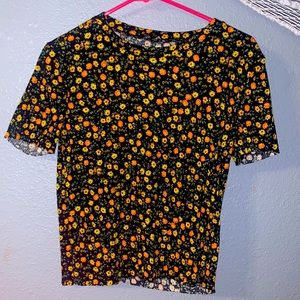 Zara floral sweater top size M